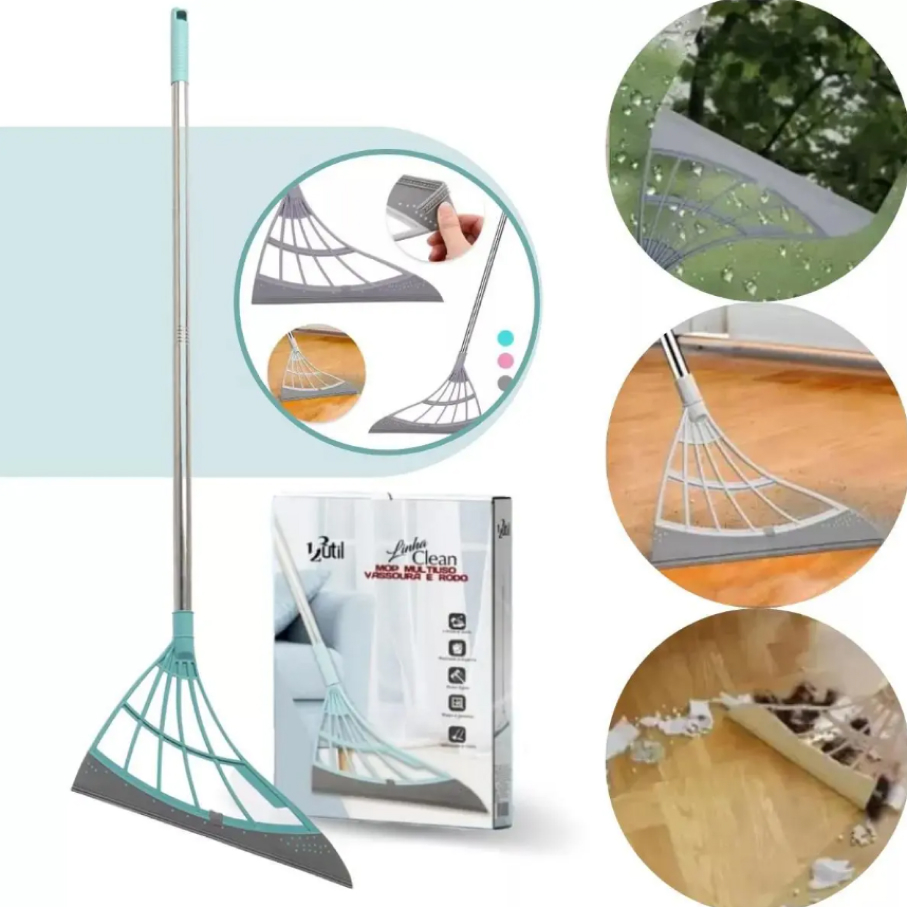 Vassoura Mágica Rodo Tira Pelo Limpa Vidro Seca Bem Silicone Multifuncional