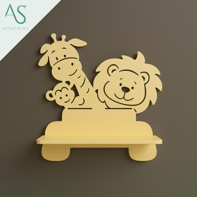 Prateleiras Modelo Safari Decoração Infantil Qua