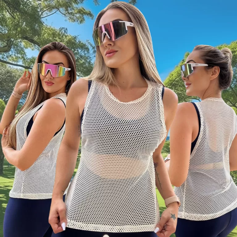 Blusa Feminina Fitness Camisão Fitness Transparen