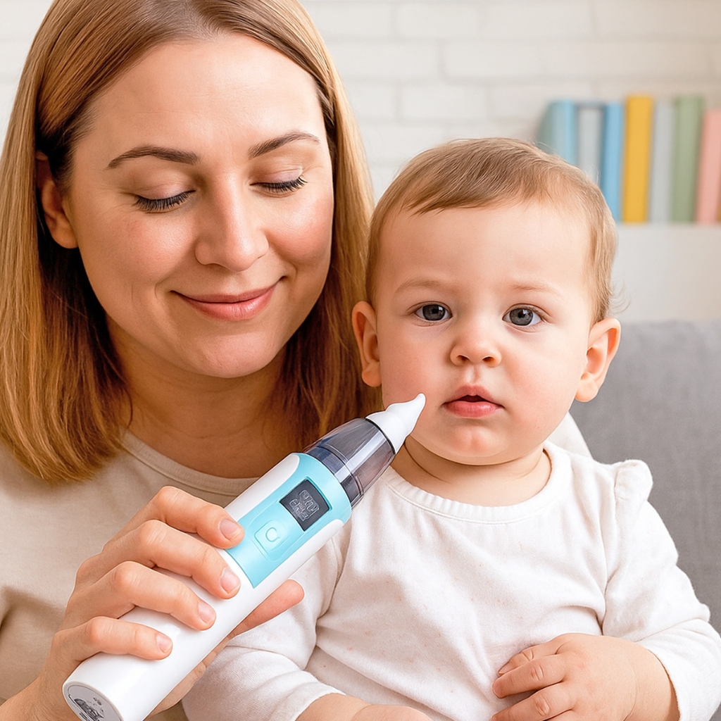 Aspirador Sugador Nasal Elétrico Nariz Ouvido Bebe Criança Eletrico Bizoe