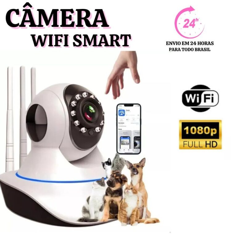 Câmera Segurança 360 Infravermelho Sem Fio Wifi 