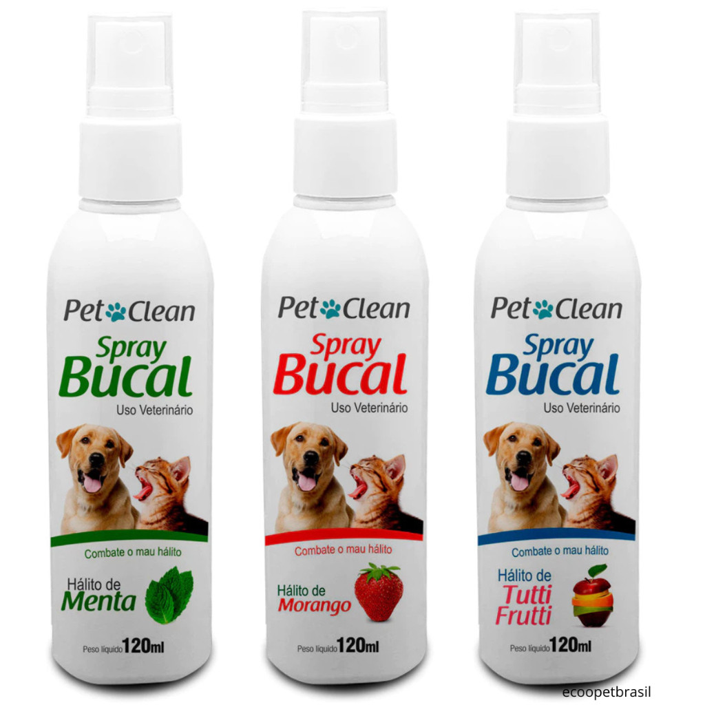 Spray Bucal para Cachorro e Gato Pet Clean – Contra o Mau Hálito