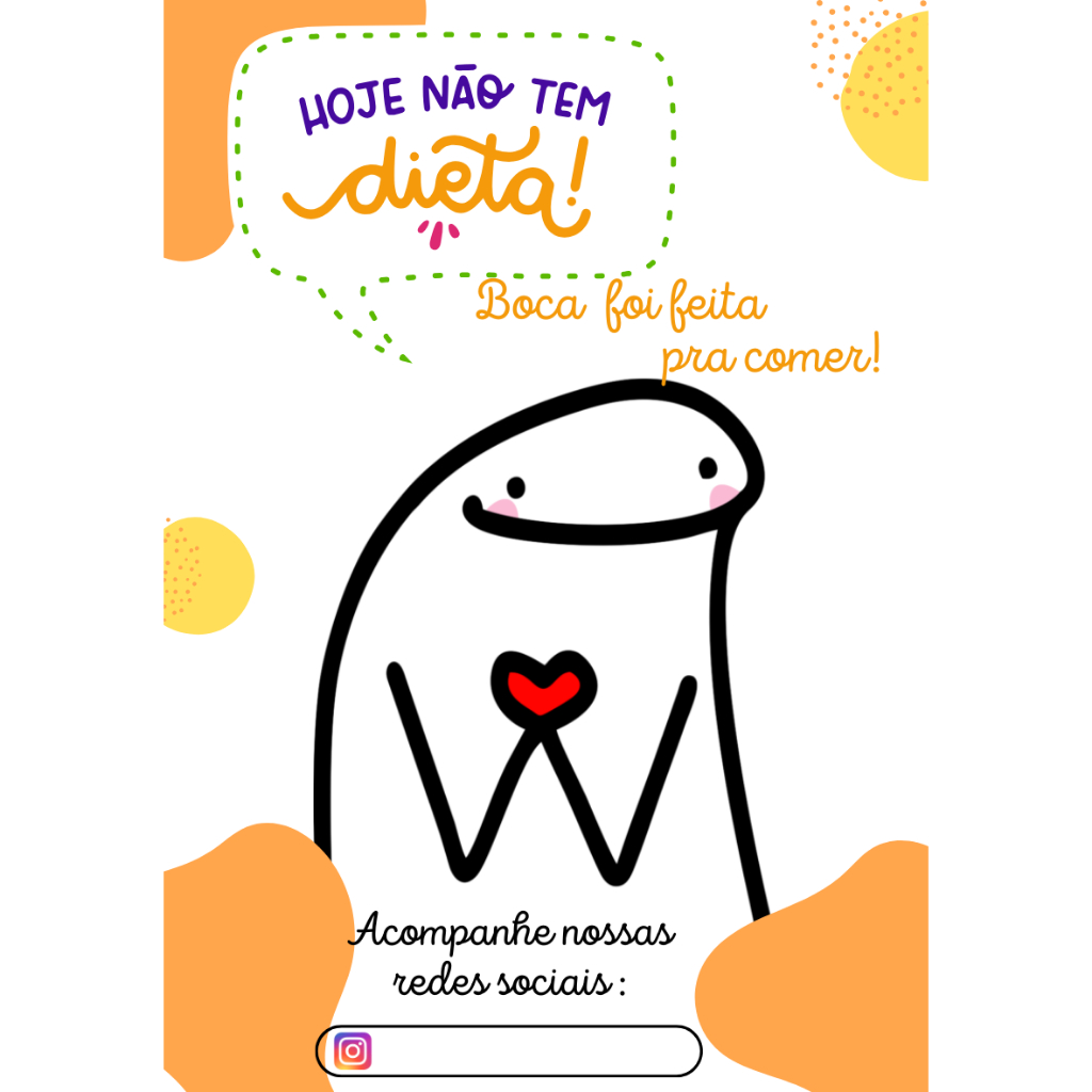 cartão divertido hoje não tem dieta
