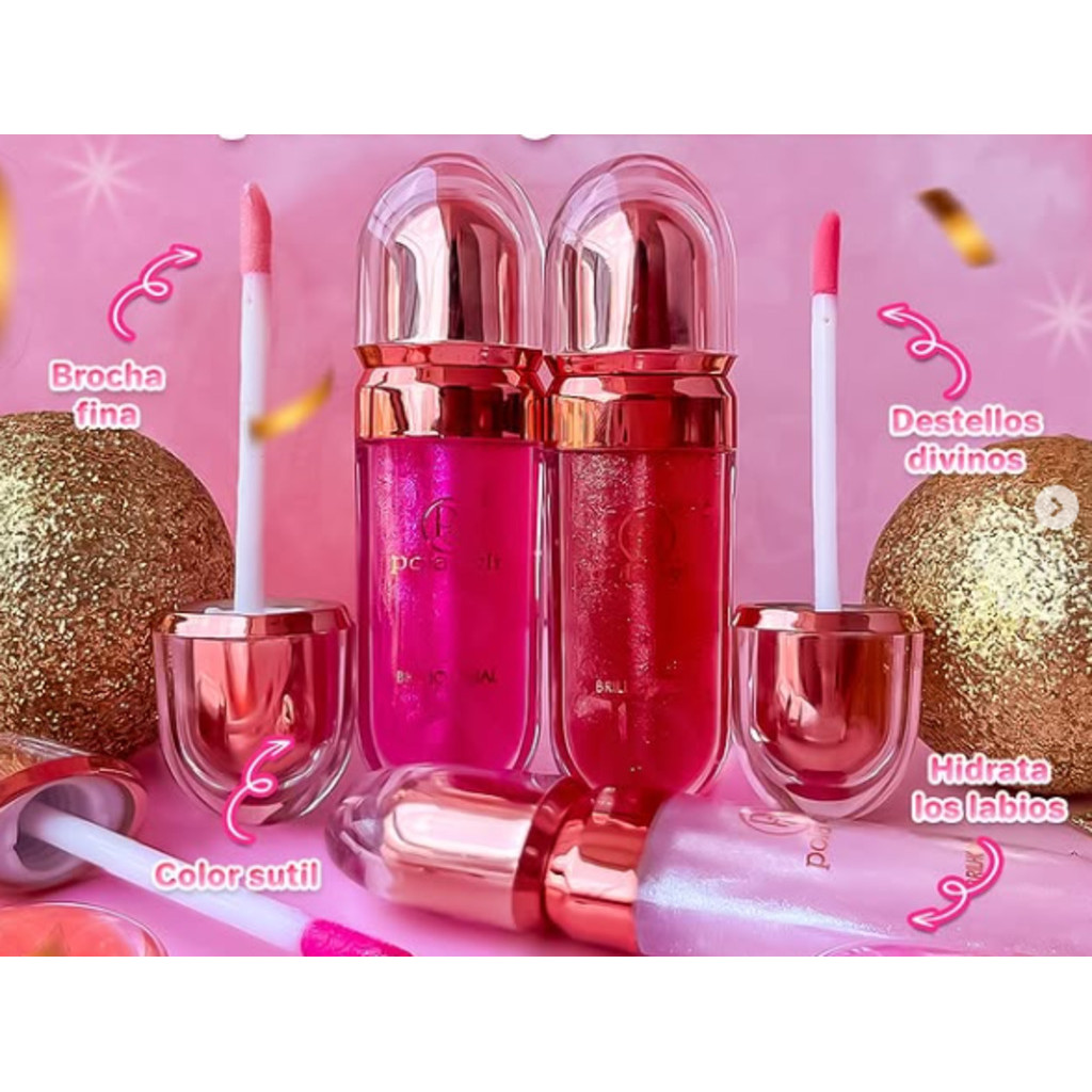 Kit Com 3 Lip Gloss 24h Longlasting Brilho E Hidratação Labial Hot Sale