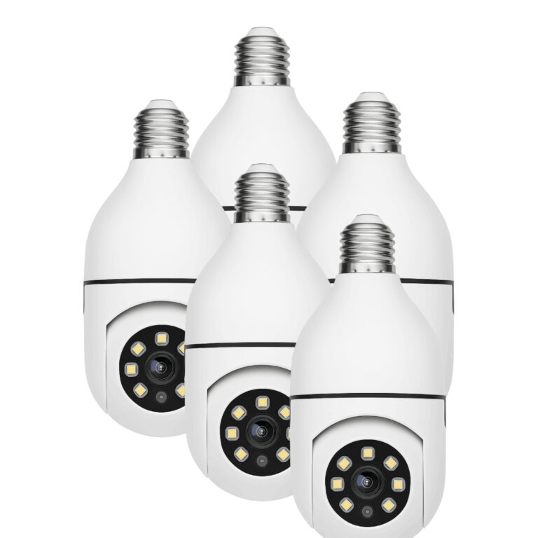 Kit 5 Câmeras Lâmpada 360° com Conexão Wi-Fi e