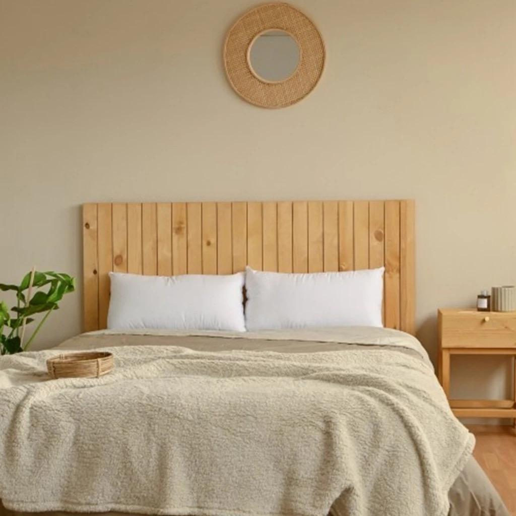 Cabeceira Rústica de Madeira Pinus Autocolante 40×7 cm para Cama Box