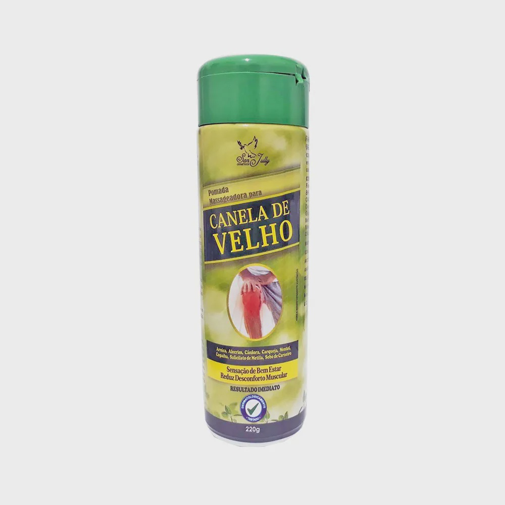 Pomada Massageadora Canela de Velho com Sebo de Carneiro 220g San Jully – Alívio e Relaxamento