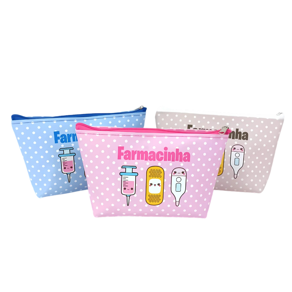 Necessaire Farmacinha Porta Remedio Pronta Entrega Medicamentos Dia a Dia Enfermagem Estampa