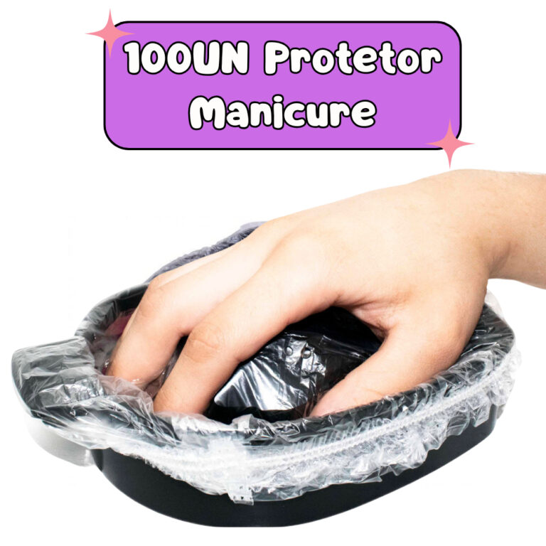 Kit 100UN Protetor MANICURE Plástico Bacia Estét