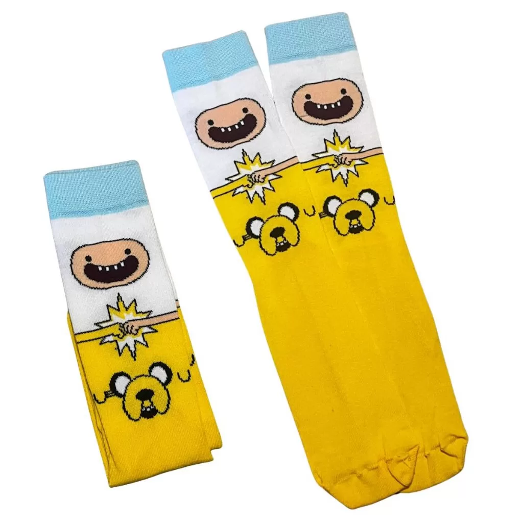 Meia Estampa Divertida Hora De Aventura Adulto Academia Skate Casual