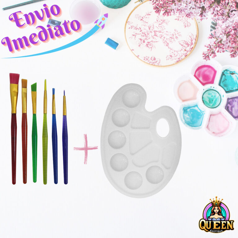 Kit Criativo Pincel Artístico Ponta Reta / Arredo