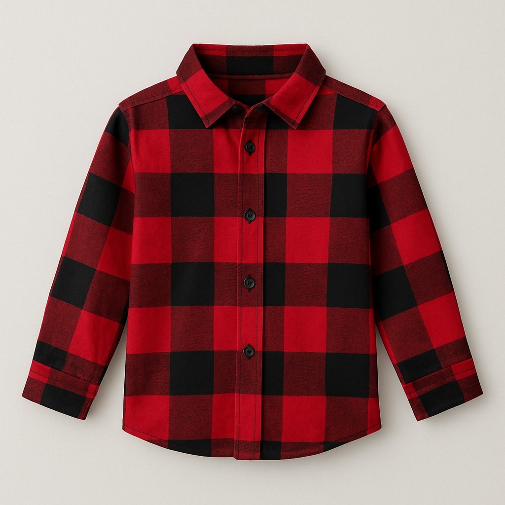 Camisa Xadrez Infantil Juvenil Flanelada Manga Longa  Tamanho 1ao 16