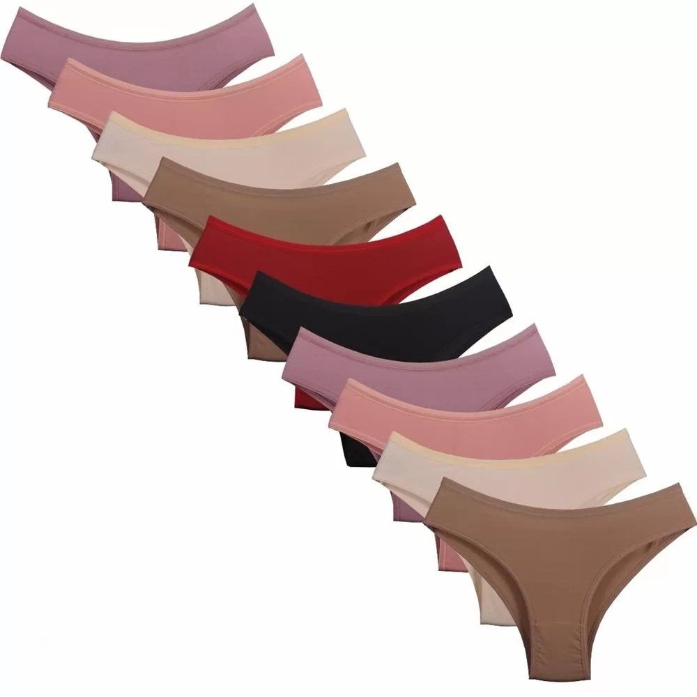 Kit 5 Calcinhas 100% Algodão Confortável Básica Cores Variadas