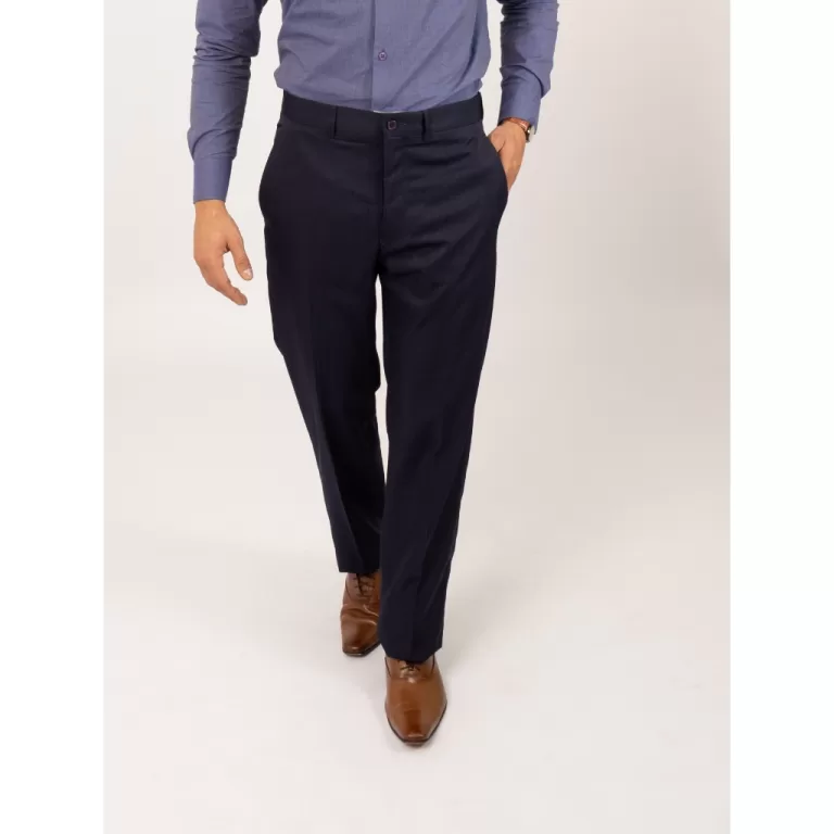 Calça Social Masculina Reta Tecido Microfibra Azu