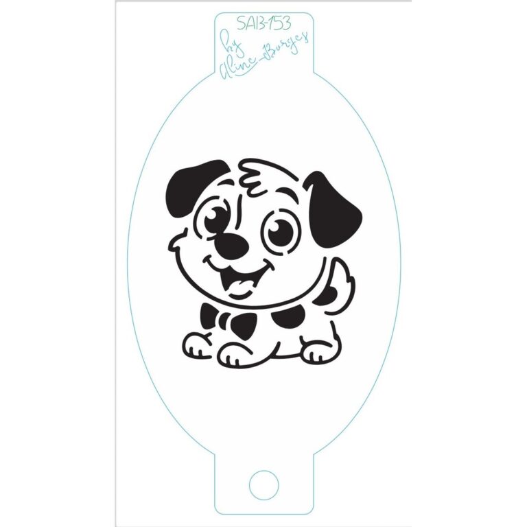 Stencil Cachorrinho Feliz