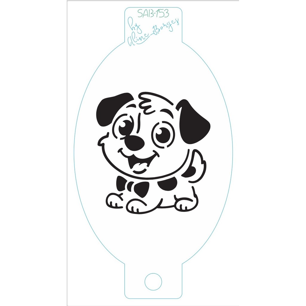 Stencil Cachorrinho Feliz