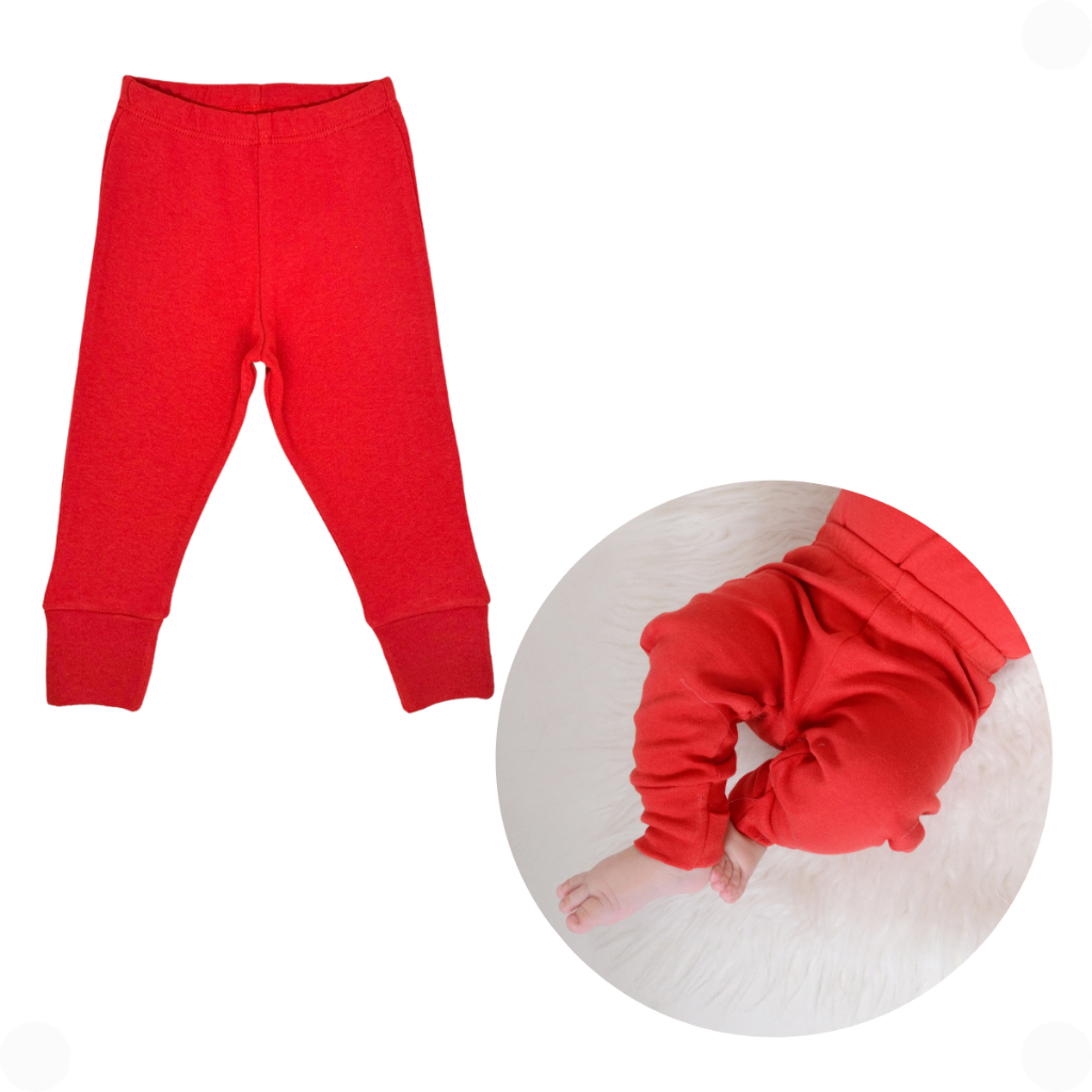 Calça Bebê Vira-Pé 100% Algodão Suedine Cores Básicas e Confortáveis Enxoval Menino Menina