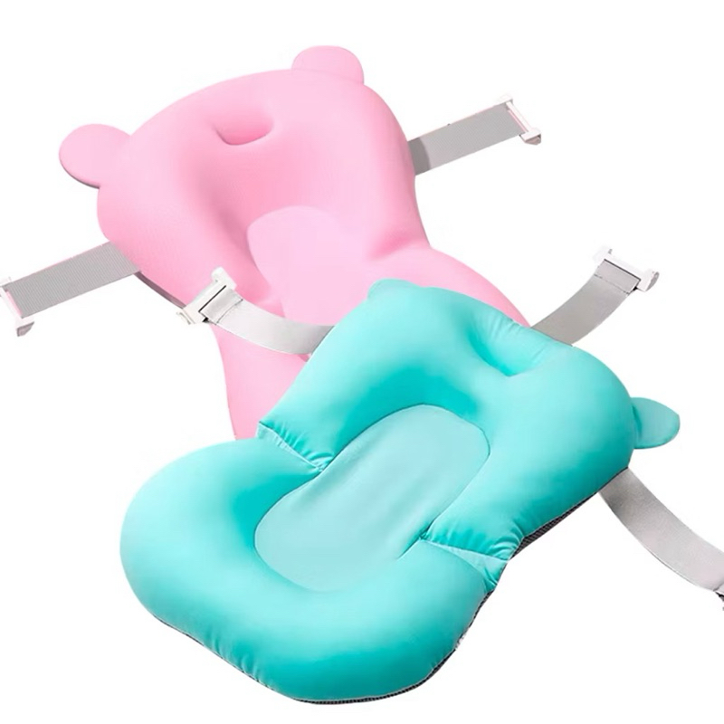 almofada de banho para bebe com trava para banheira flutuante regulável segura fácil secagem