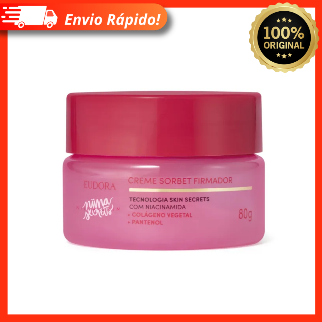 Creme Sorbet Firmador Facial Niina Secrets 80g – Pele Hidratada e Uniforme – Eudora