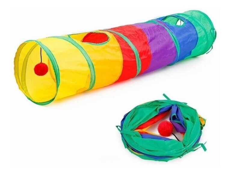 Diversão Atraente: Túnel Colorido para Gatos