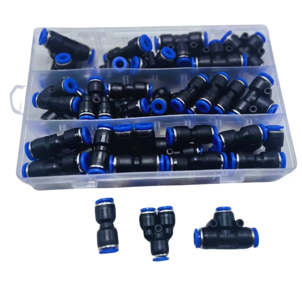 KIT 42 CONECTORES PNEUMATICOS BICO COMPRESSOR CONEXAO RAPIDA