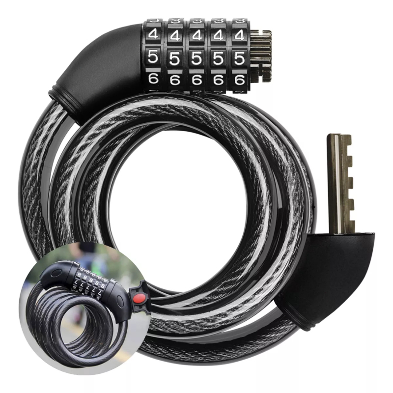 Cadeado Com Cabo de Aço com Senha Segredo