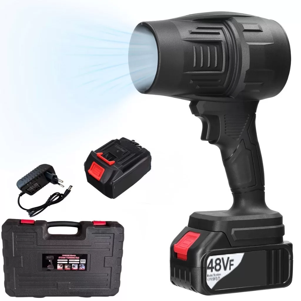 Soprador Turbo Portátil Recarregável 48v Com 1 Baterias ou 2 Bateria Potente Soprador De Folhas Limp