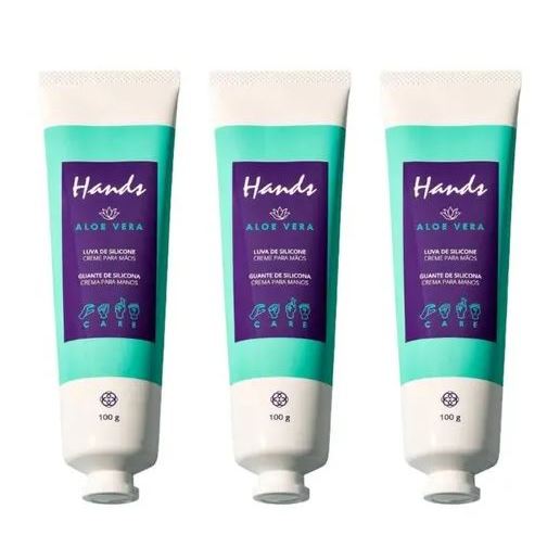 KIT LUVA DE SILICONE ALOE VERA HINODE HANDS 100G