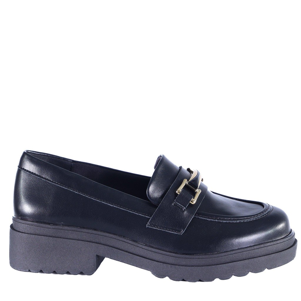 Mocassim Feminino Via Marte Solado Tratorado 246-004 Preto