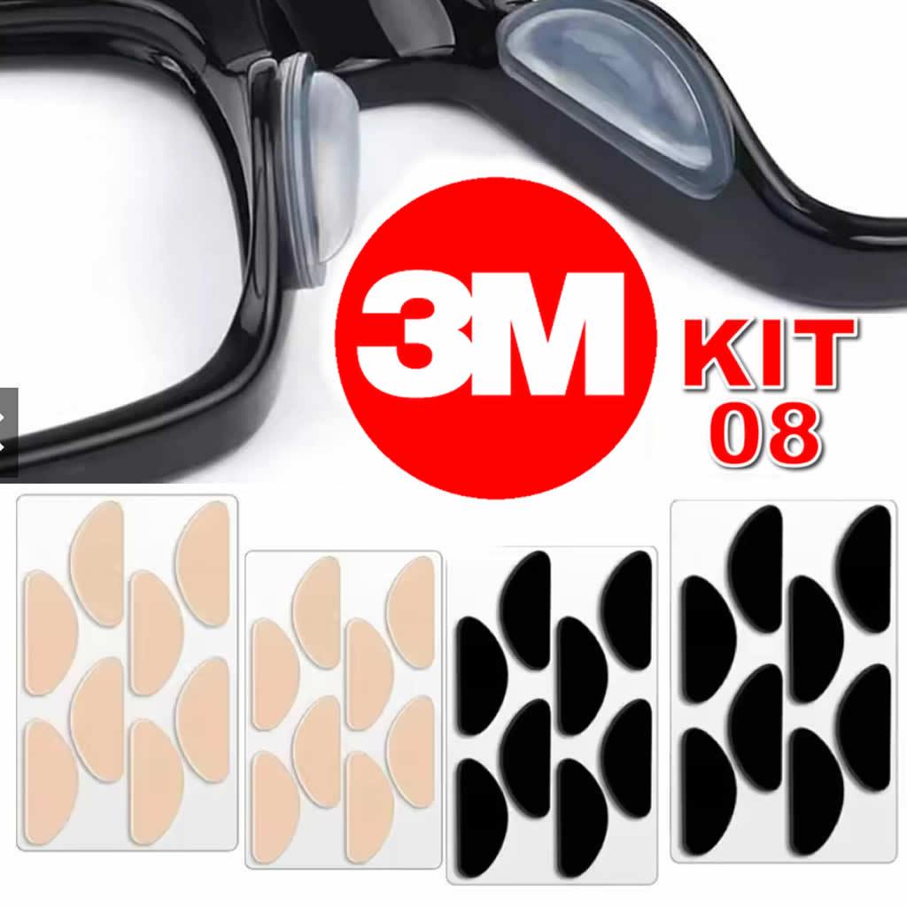 Kit 8/4 Plaquetas de Óculos: Conforto e Ajuste Perfeito – Almofadas Antiderrapante