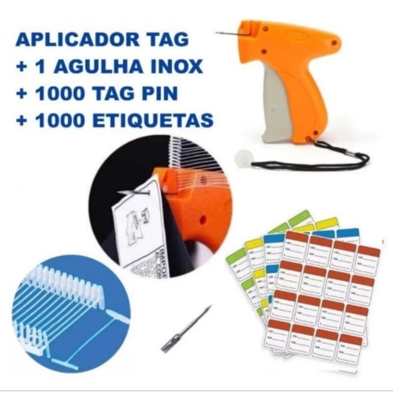 1000 etiquetas para roupa TAG cores diversas