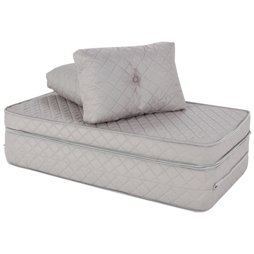 Puff Colchonete Dobrável / Sofá 3 em 1 + Travesseiro Casal BF Colchões