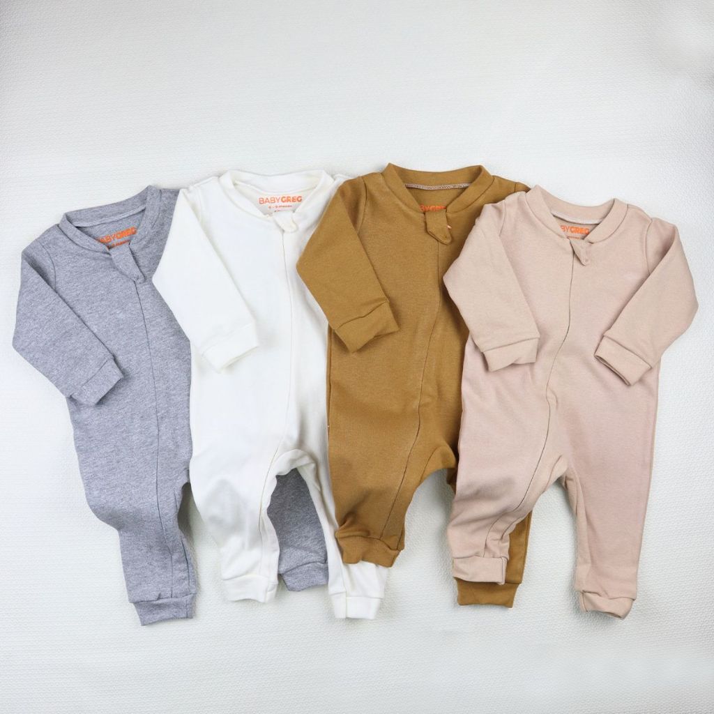 Kit 3 Macacão de Bebe Minimalista com Ziper Baby Greg – (0 a 9 meses) (RN/P/M/G)