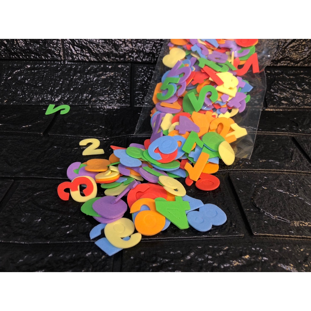 Números Em Eva Cores Sortidas –  Pacote Com 300 Unidades