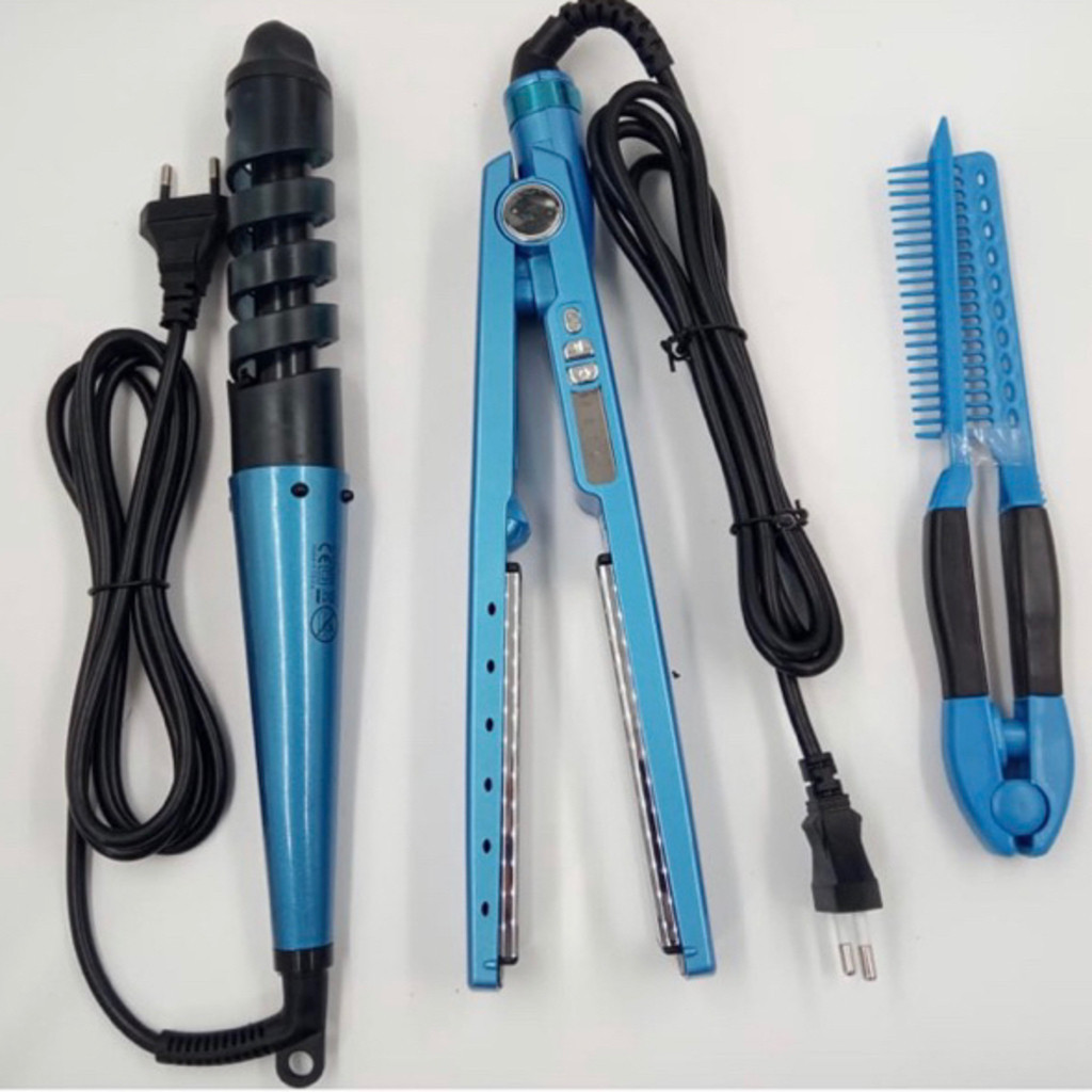 Chapinha Profissional 3 em 1 Bivolt 110/220V | Prancha + Babyliss + Ondulador | Aquece Rápid