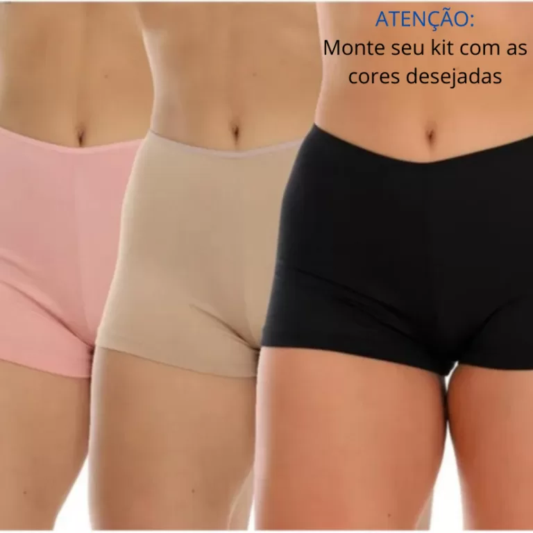 Kit 4 Anágua Shortinho Íntimo Segunda Pele Confo