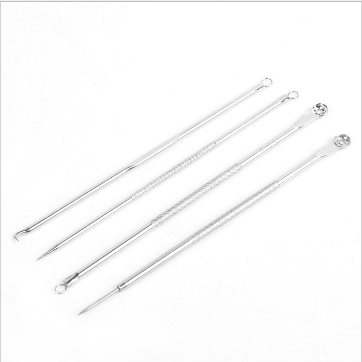 Kit 4 Extrator Cureta Tira Acne Cravos E Espinha L