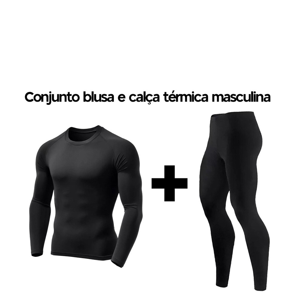Conjunto Blusa Térmica Flanelada + Calça Térmica Flanelada Masculina