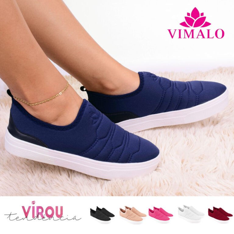 TÊNIS SLIP ON FEMININO LEVE CONFORTÁVEL SHOES 01