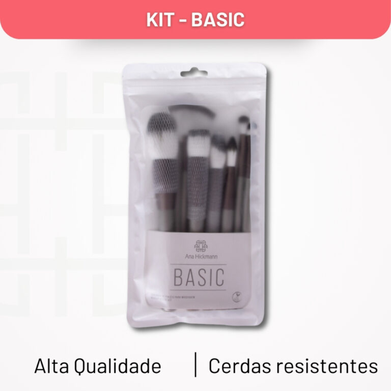 Conjunto de Pincéis Para Maquiagem Cinza Ana Hick