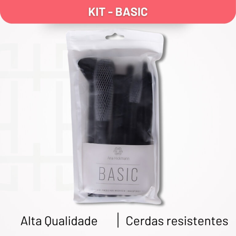Conjunto de Pinceis Para Maquiagem Preto Ana Hickm