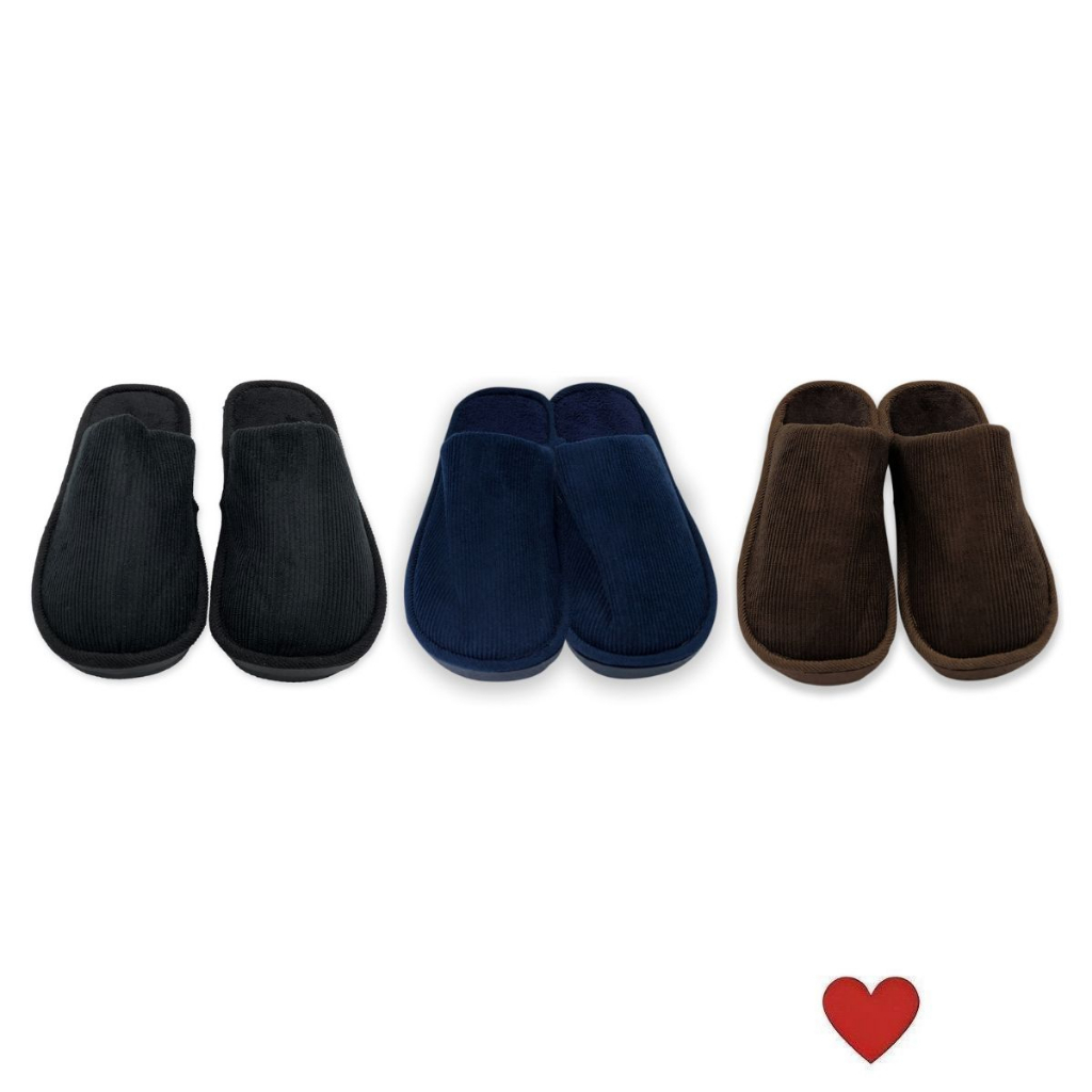 Pantufa Masculina Antiderrapante Adulto Unissex Camurça Lisa Macia Poliéster Fechada Solado de Borra