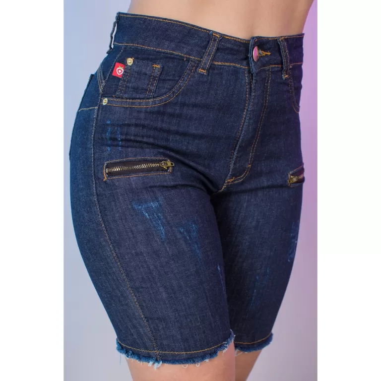 Bermuda Ciclista Jeans Angélica Meia Coxa
