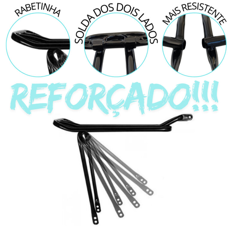 Bagageiro Tubular Traseiro Preto De Bike Aro 26 Ar