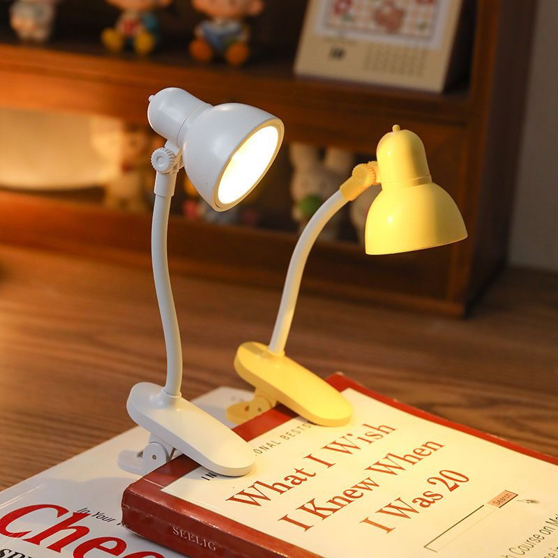 Mini Lâmpada De Mesa LED Alimentada Por Bateria Livro De Leitura com Clipe De suporte Luz Ajustável