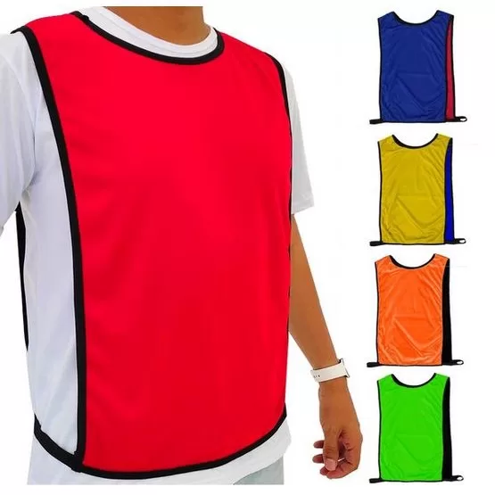 KIT 6 Coletes de Futebol Dupla Face com Elástico 
