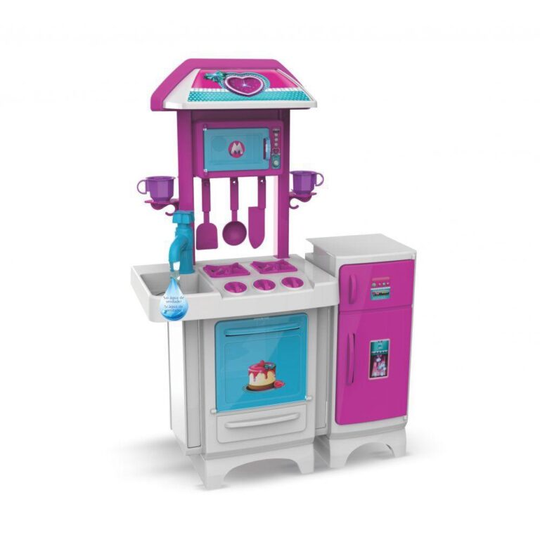 Brinquedo Infantil Cozinha Completa Pink Com Água