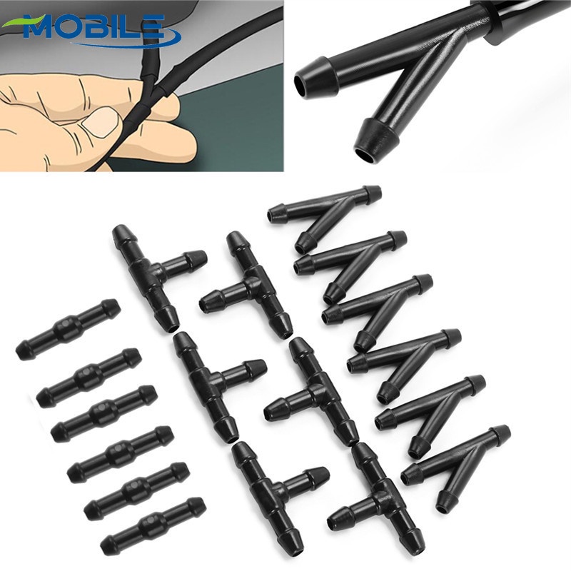 10Pcs Divisor De Substituição Durável/Bocal Do Limpador De Pára-Brisas/Conector De Mangueira Tipo T