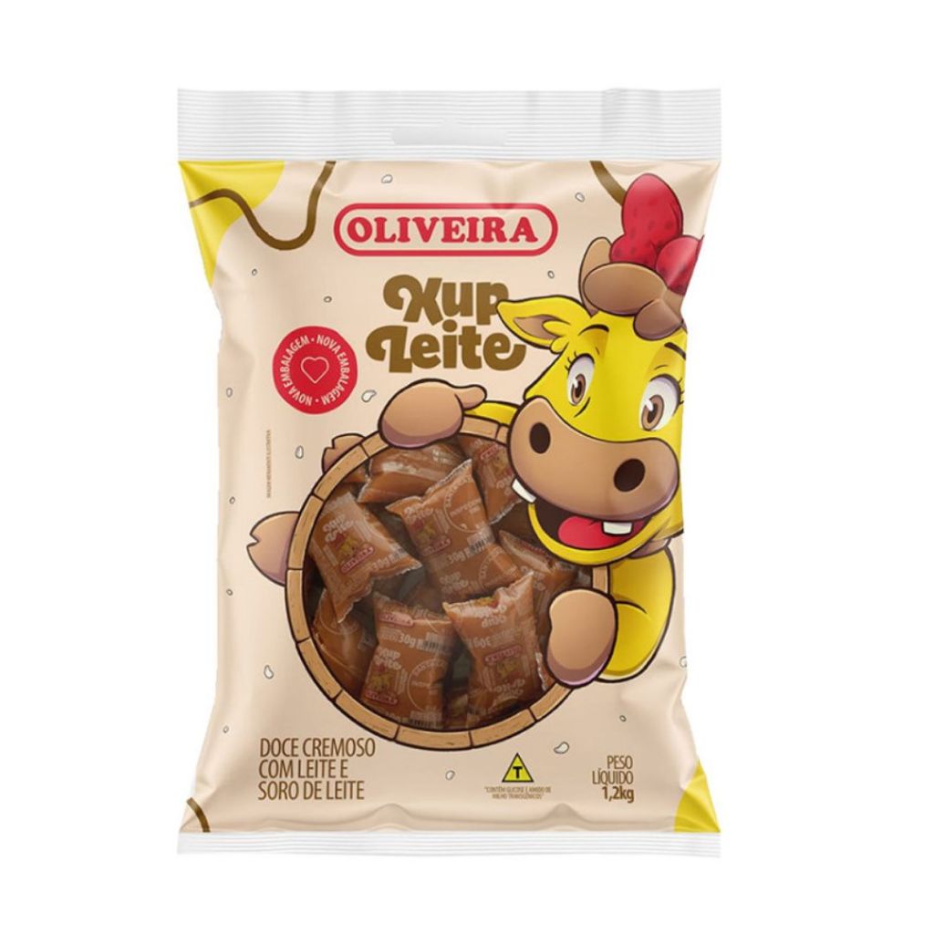 Doce Xup Leite Oliveira 40x30g  Doce de Leite Cremoso Embalado 1,2kg