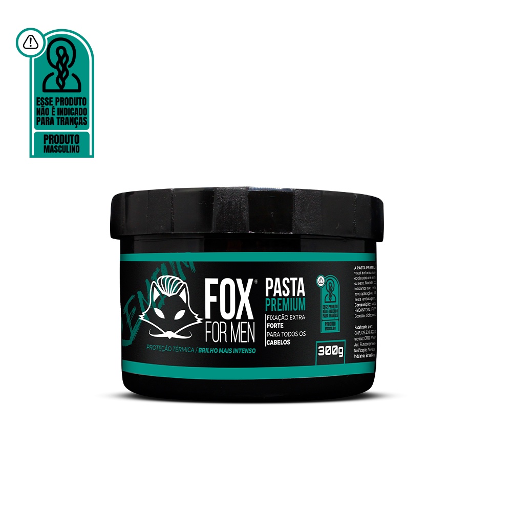 Modelador de Cabelo Masculino extra forte Penteado   300G – FOX FOR MEN